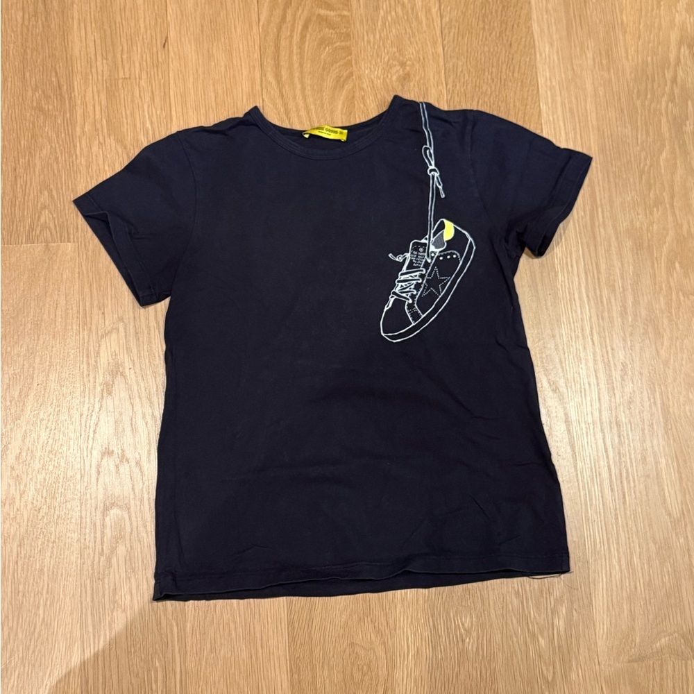 Black Youth Golden Goose Graphic T-Shirt